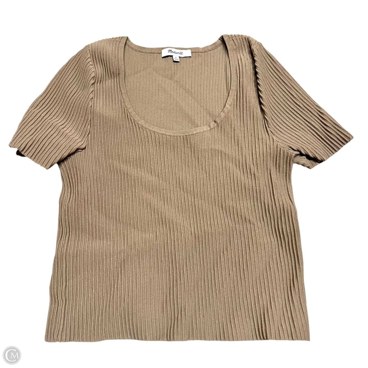 Top Short Sleeve By Madewell In Brown, Size: L