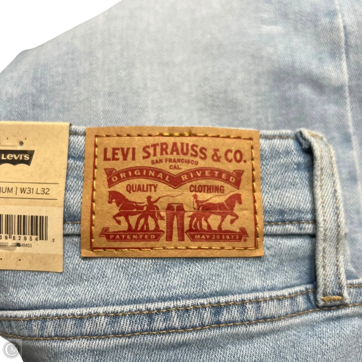 Jeans Boot Cut By Levis In Blue Denim, Size: 12