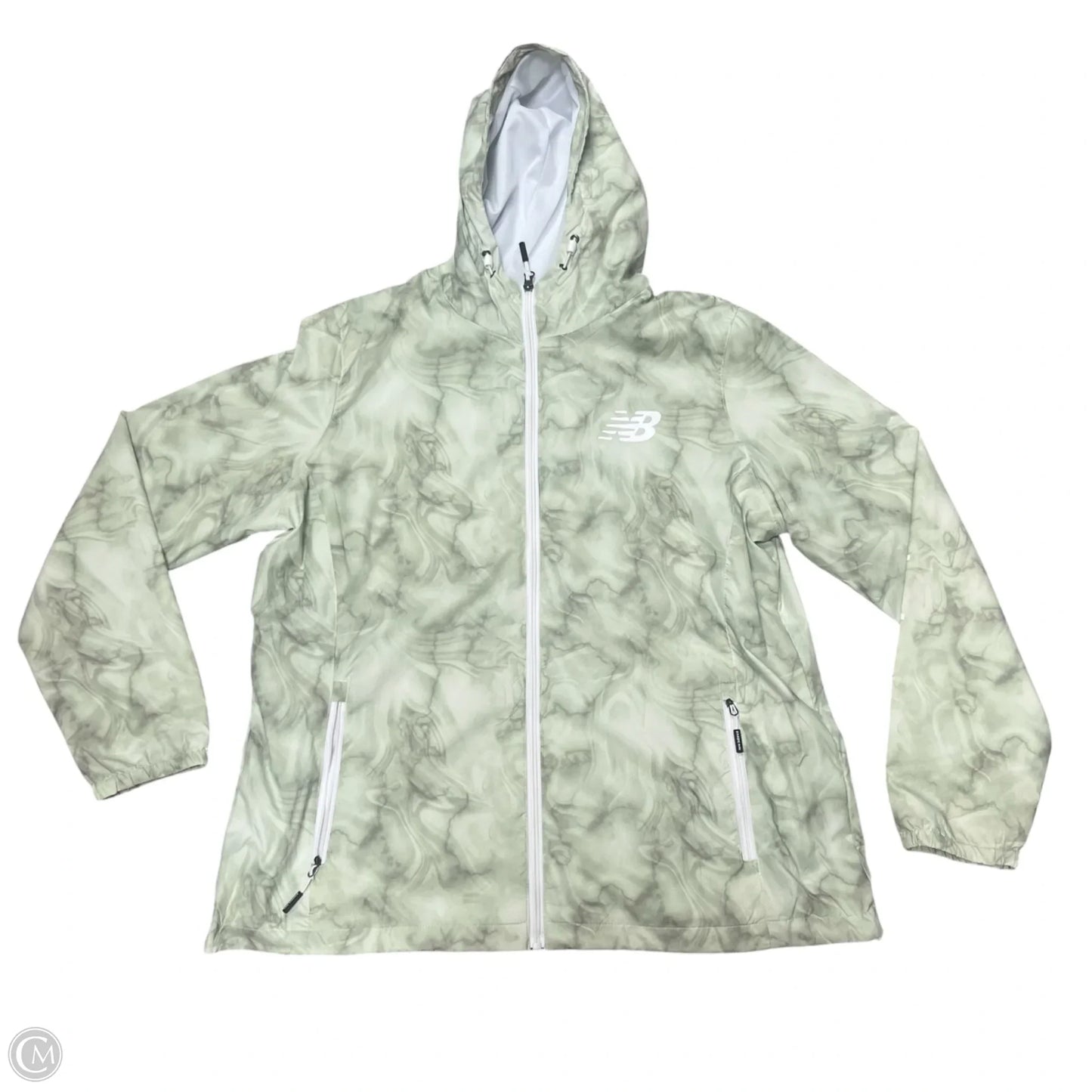 Athletic Jacket By New Balance In Green, Size: Xl