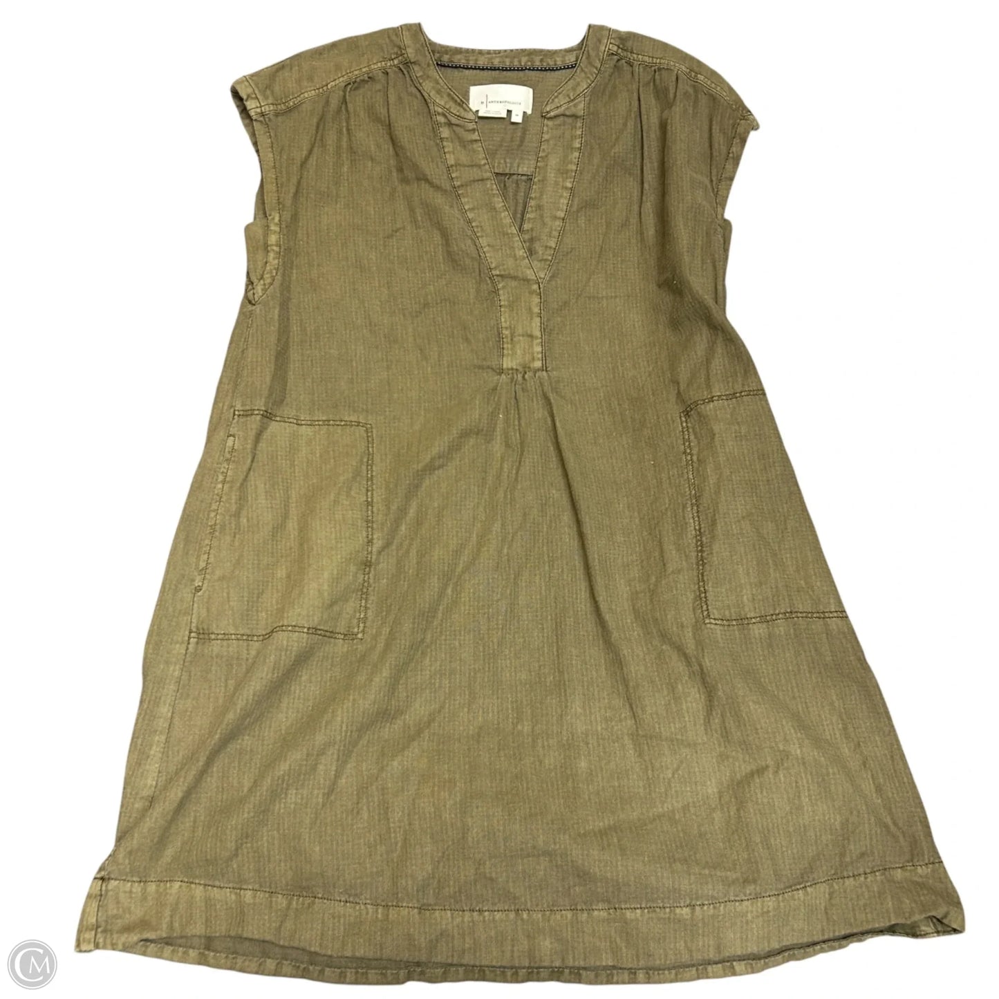 Dress Casual Short By Anthropologie In Green, Size: Xs