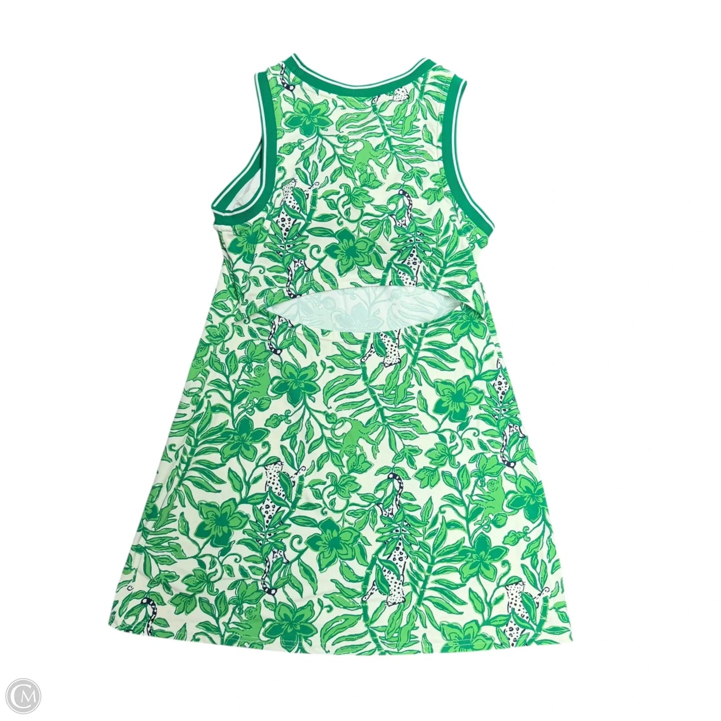 Dress Designer By Lilly Pulitzer In Green & White, Size: M