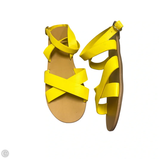 Sandals Flats By Forever 21 In Yellow, Size: 8