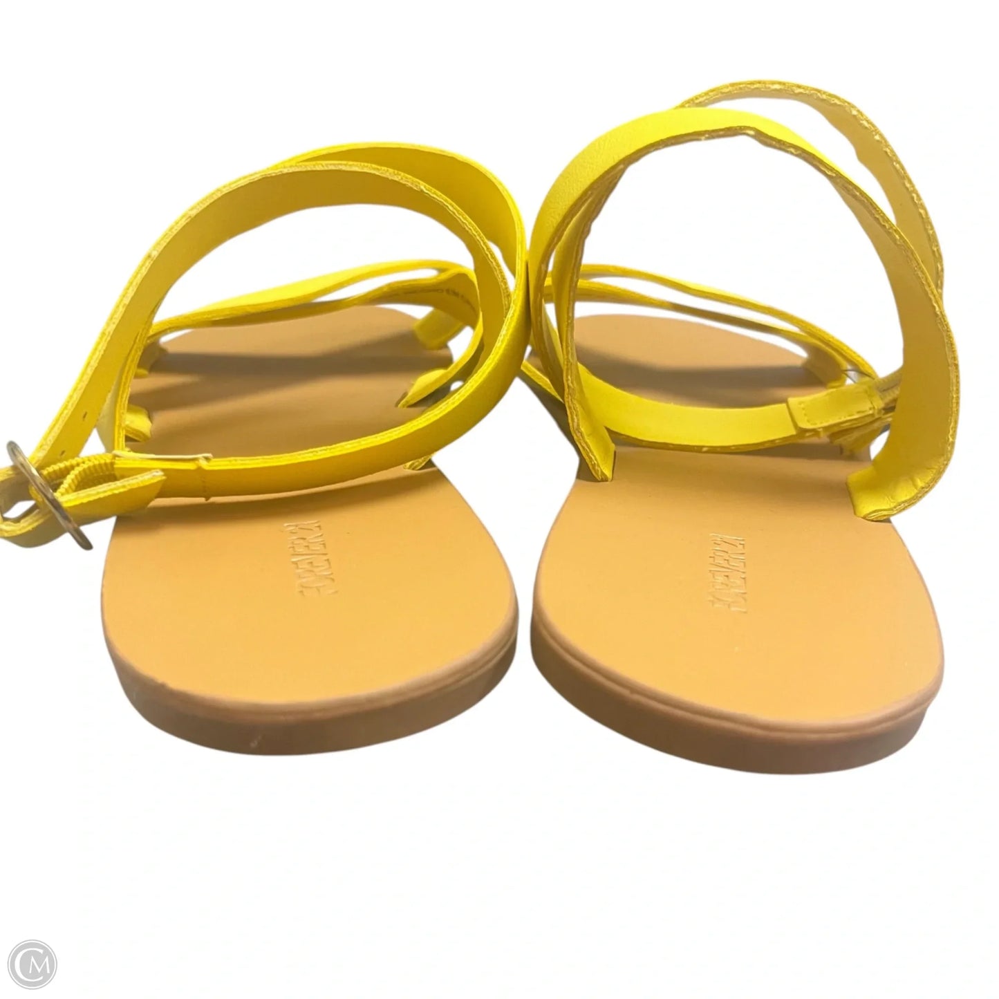 Sandals Flats By Forever 21 In Yellow, Size: 8