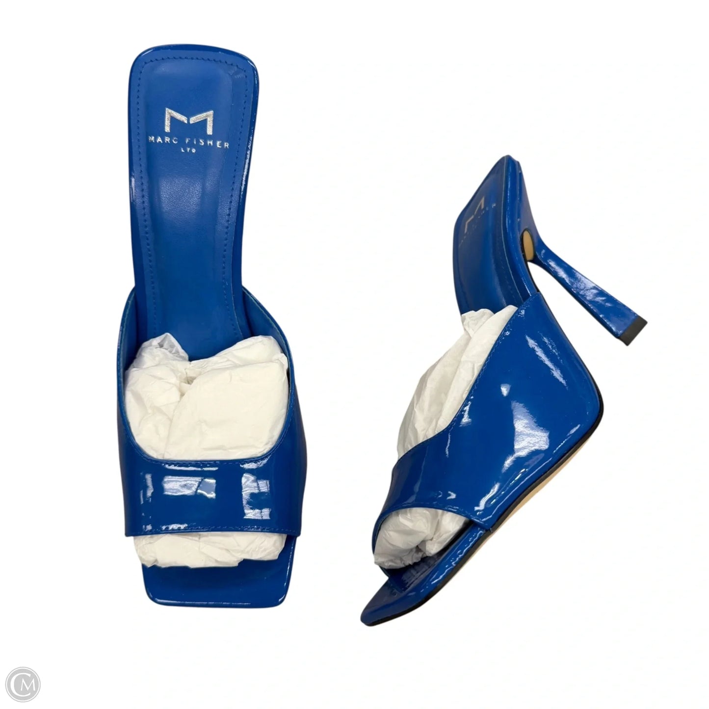 Sandals Heels Stiletto By Marc Fisher In Blue, Size: 8