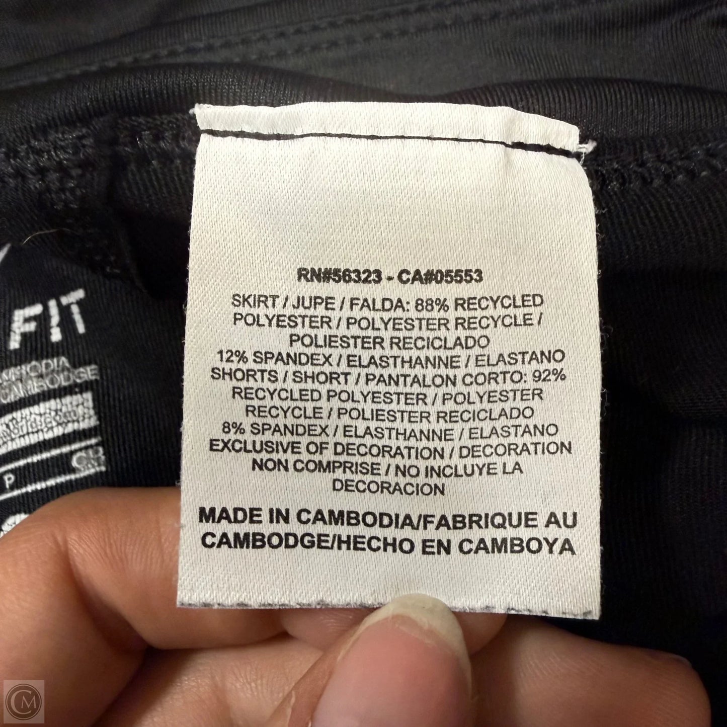 Athletic Skirt By Nike In Black, Size: S