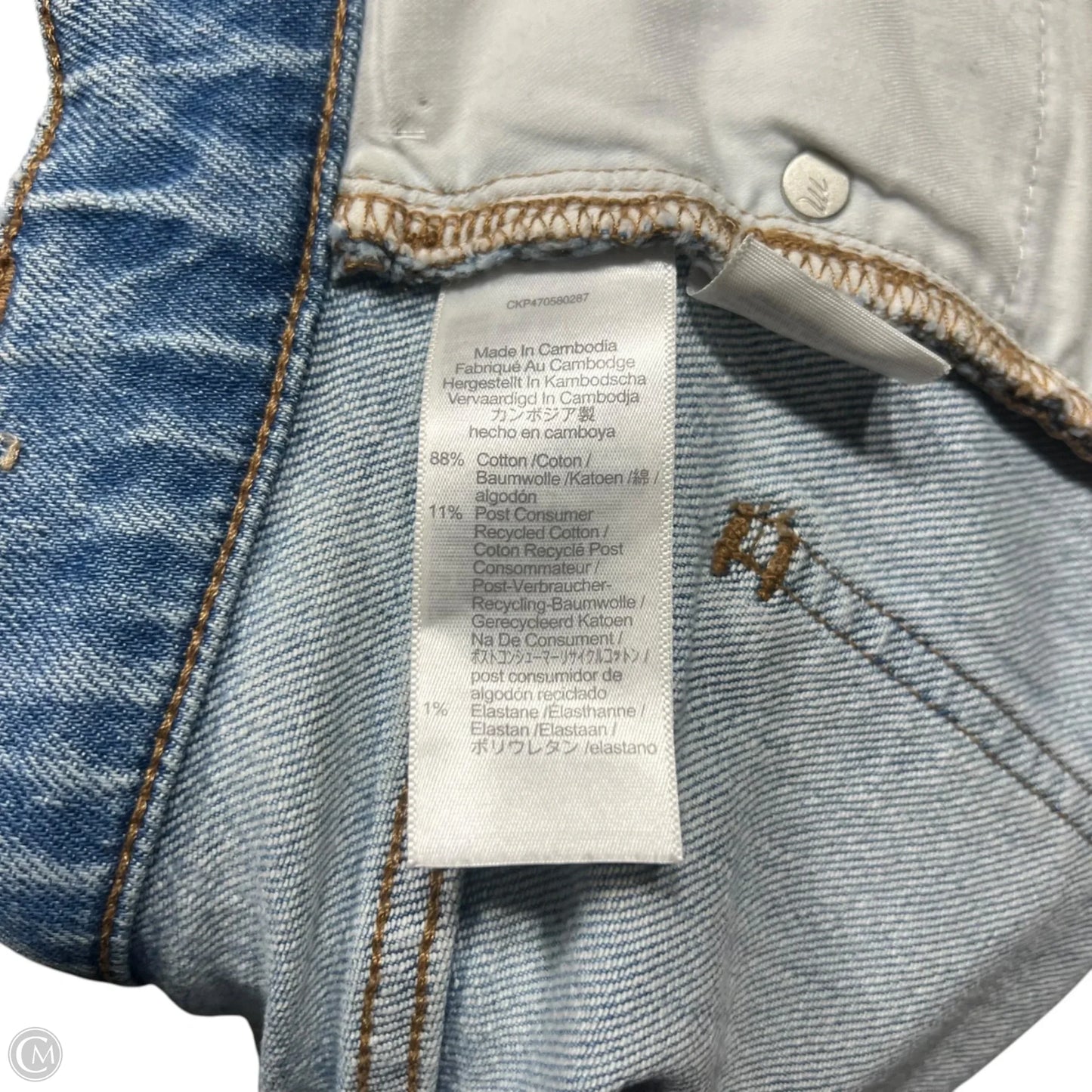 Jeans Skinny By Madewell In Blue Denim, Size: 2