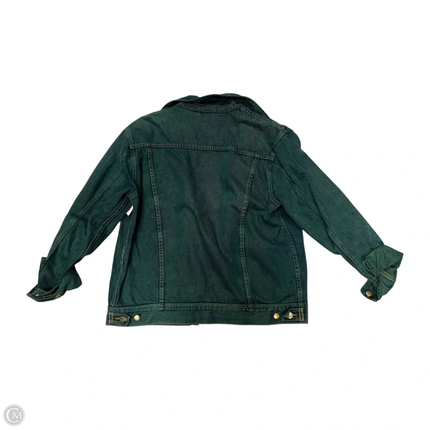 Jacket Denim By Nasty Gal In Green Denim, Size: M