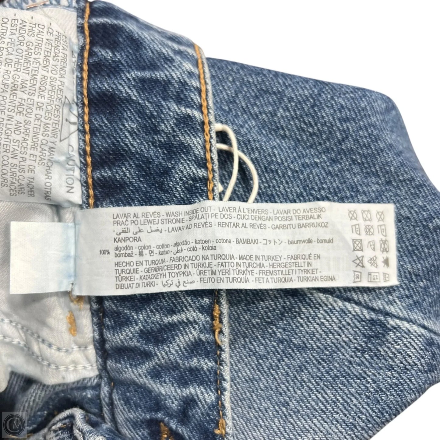 Jeans Straight By Zara In Blue Denim, Size: 0