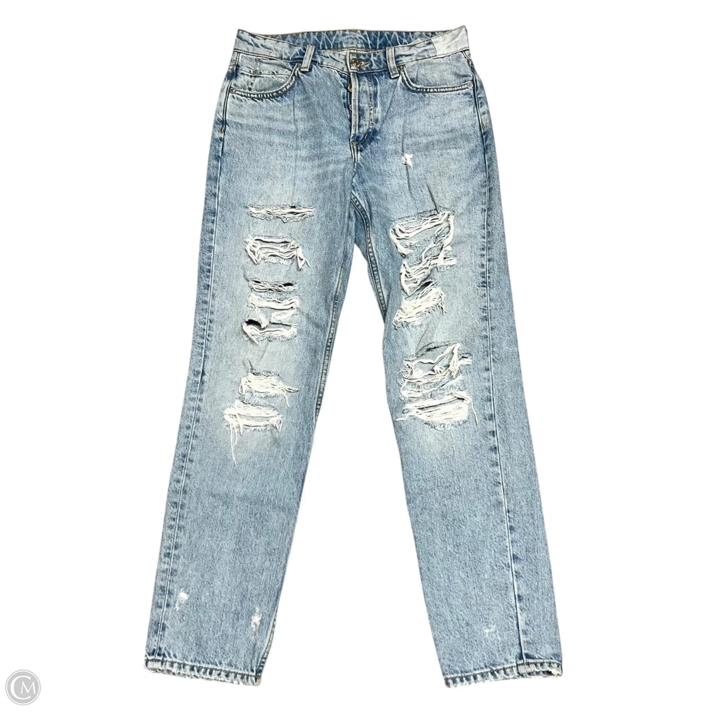 Jeans Boyfriend By H&m In Blue Denim, Size: 2