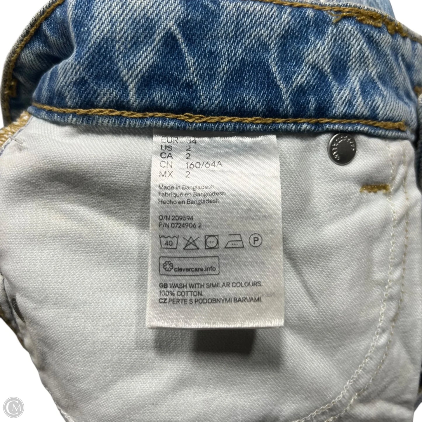 Jeans Boyfriend By H&m In Blue Denim, Size: 2