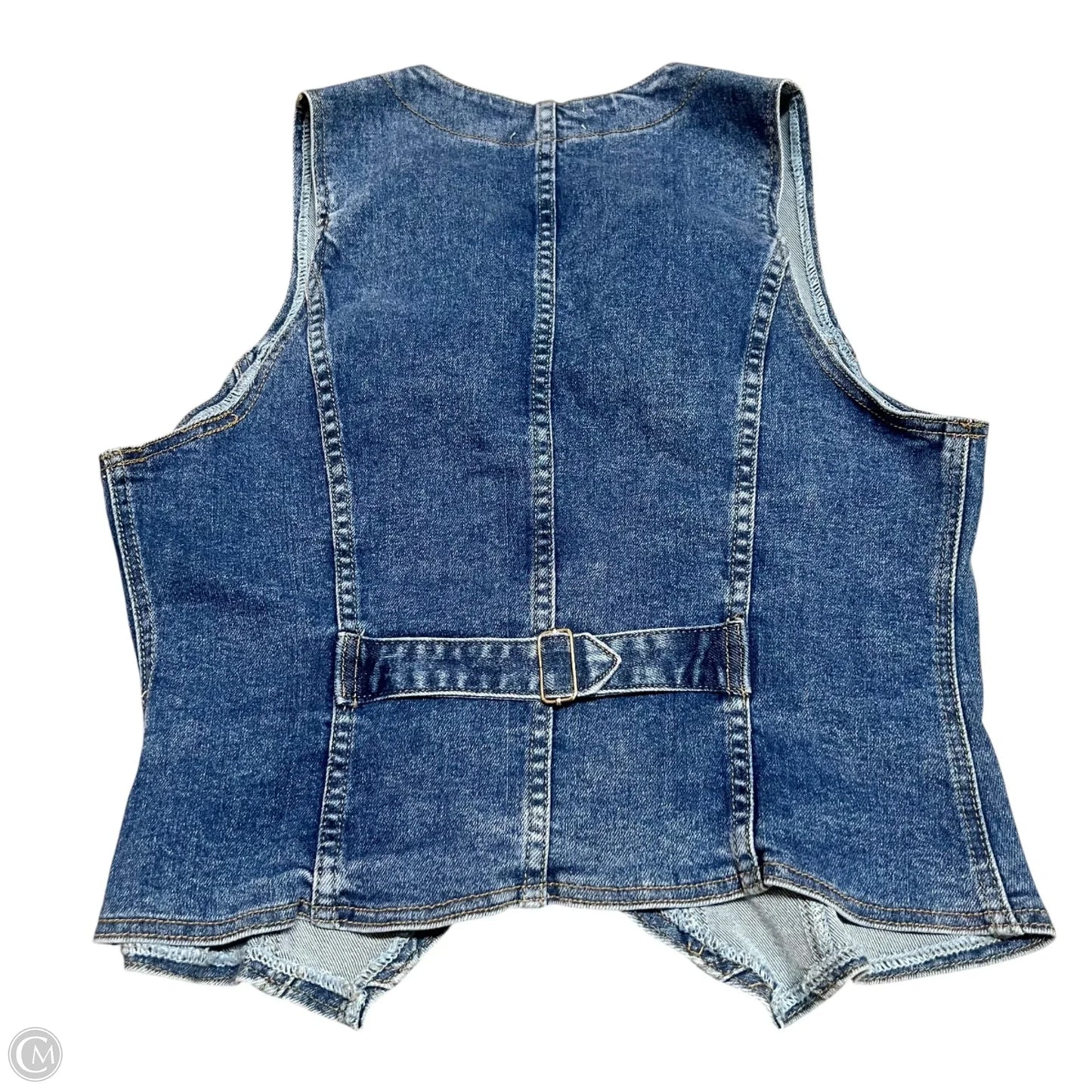 Top Sleeveless By Molly Bracken In Blue Denim, Size: L