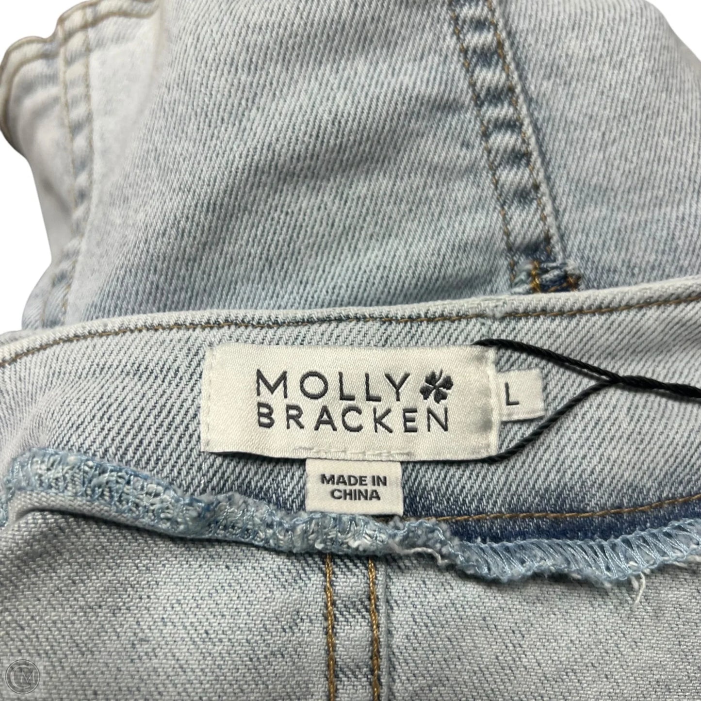Top Sleeveless By Molly Bracken In Blue Denim, Size: M