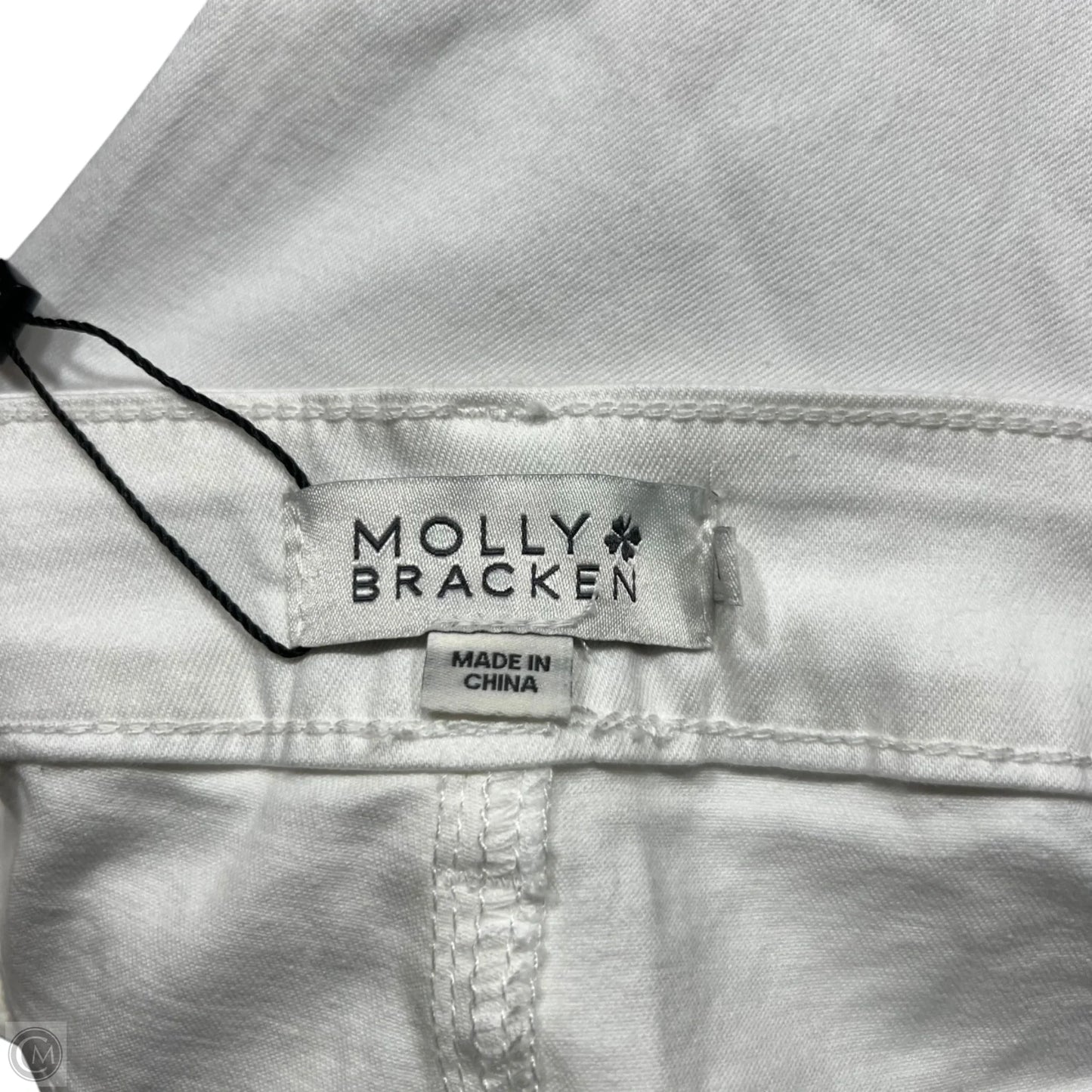 Jeans Straight By Molly Bracken In White Denim, Size: 10