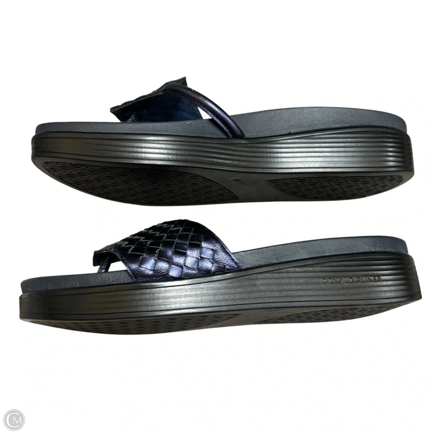 Sandals Flats By Donald Pliner In Navy, Size: 10