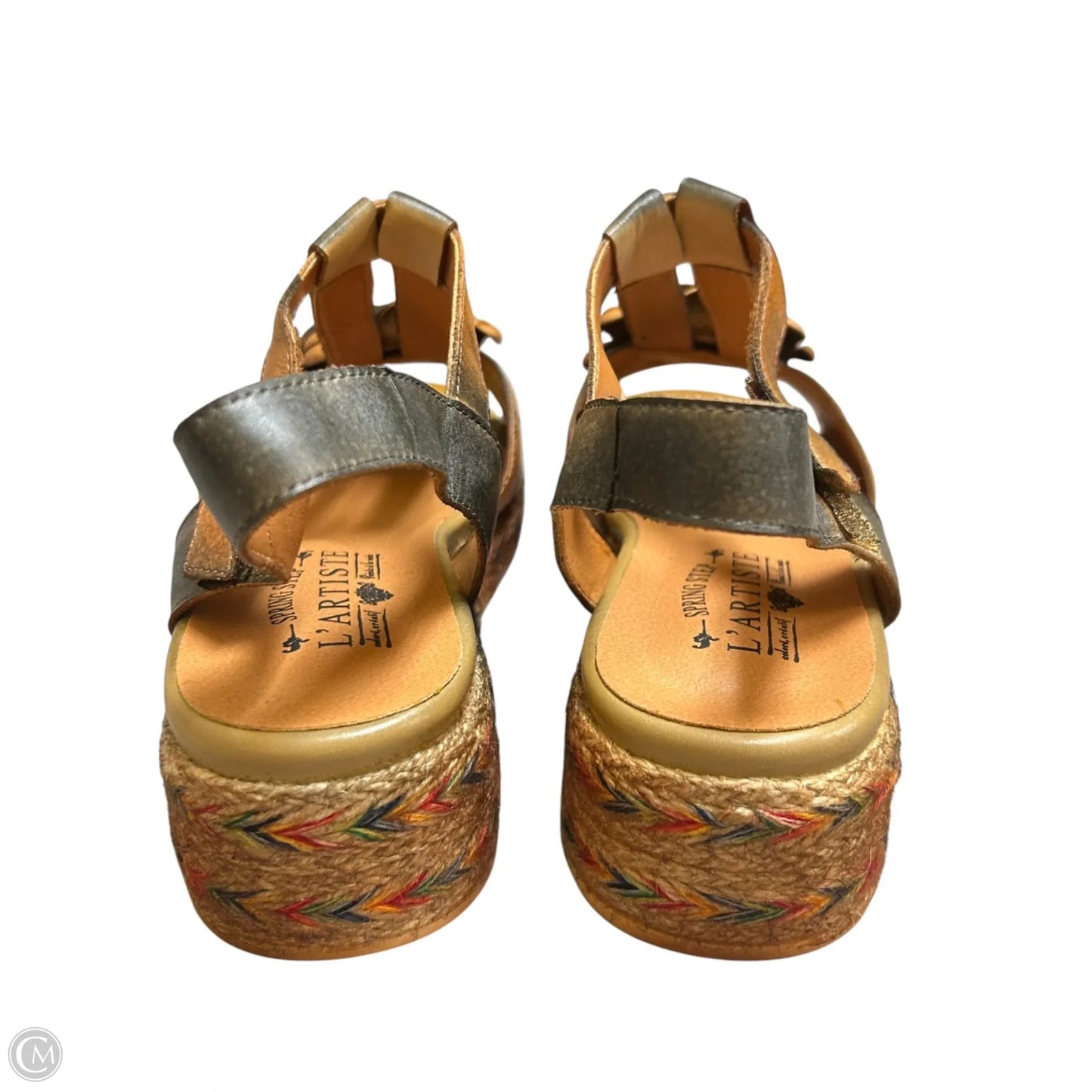 Sandals Flats By Spring Step In Brown, Size: 10.5