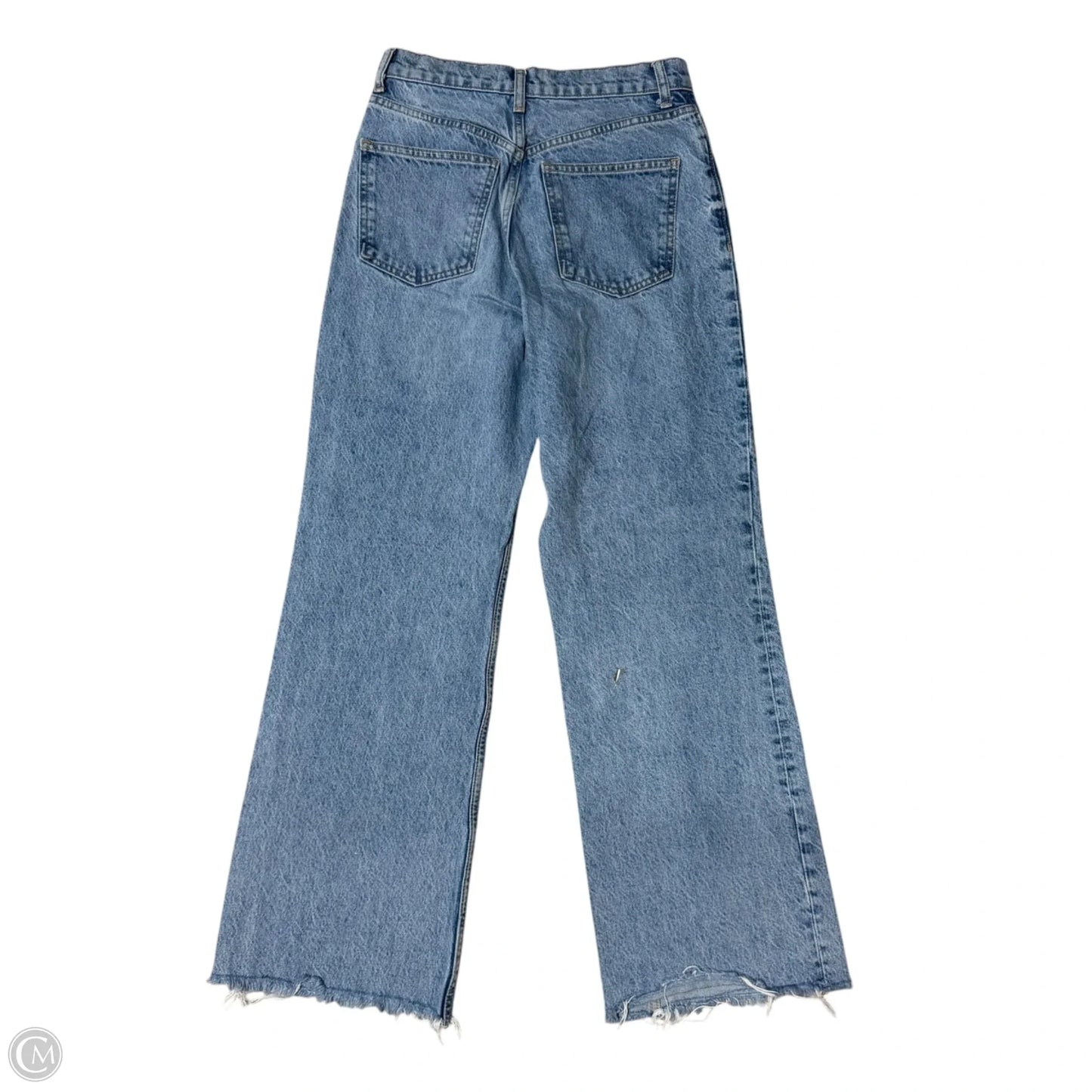 Jeans Straight By Zara In Blue Denim, Size: 4
