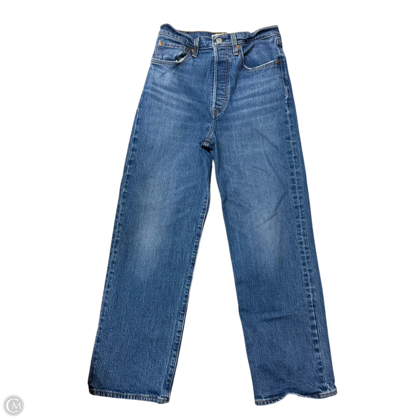 Jeans Straight By Levis In Blue Denim, Size: 4