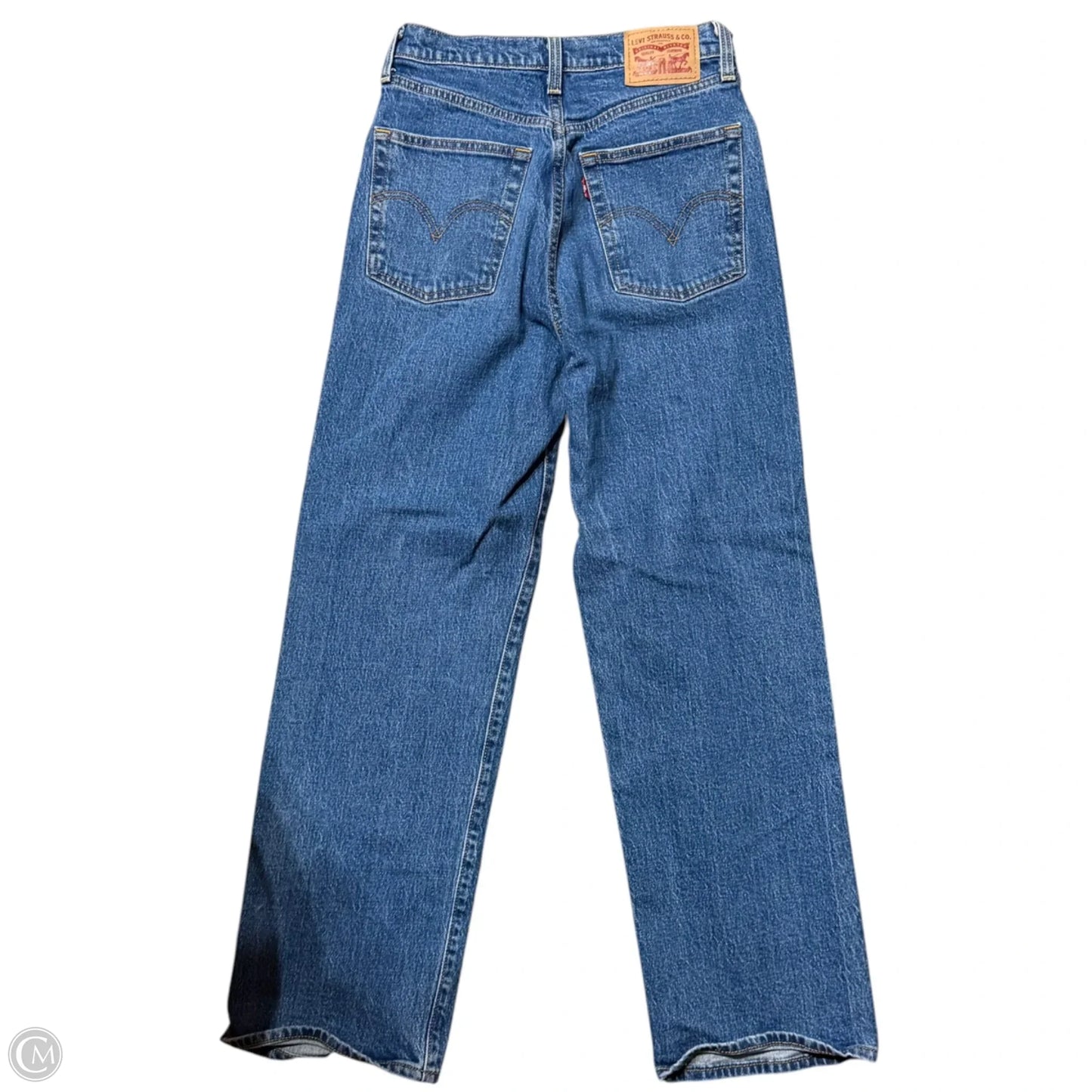 Jeans Straight By Levis In Blue Denim, Size: 4