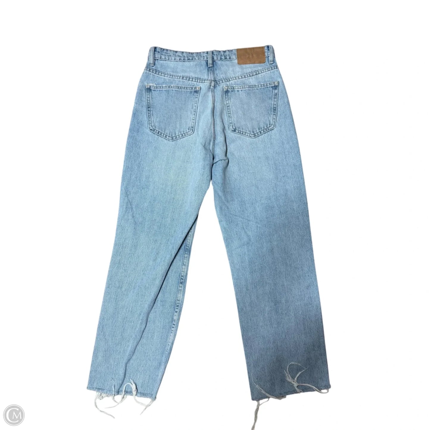 Jeans Straight By Zara In Blue Denim, Size: 4
