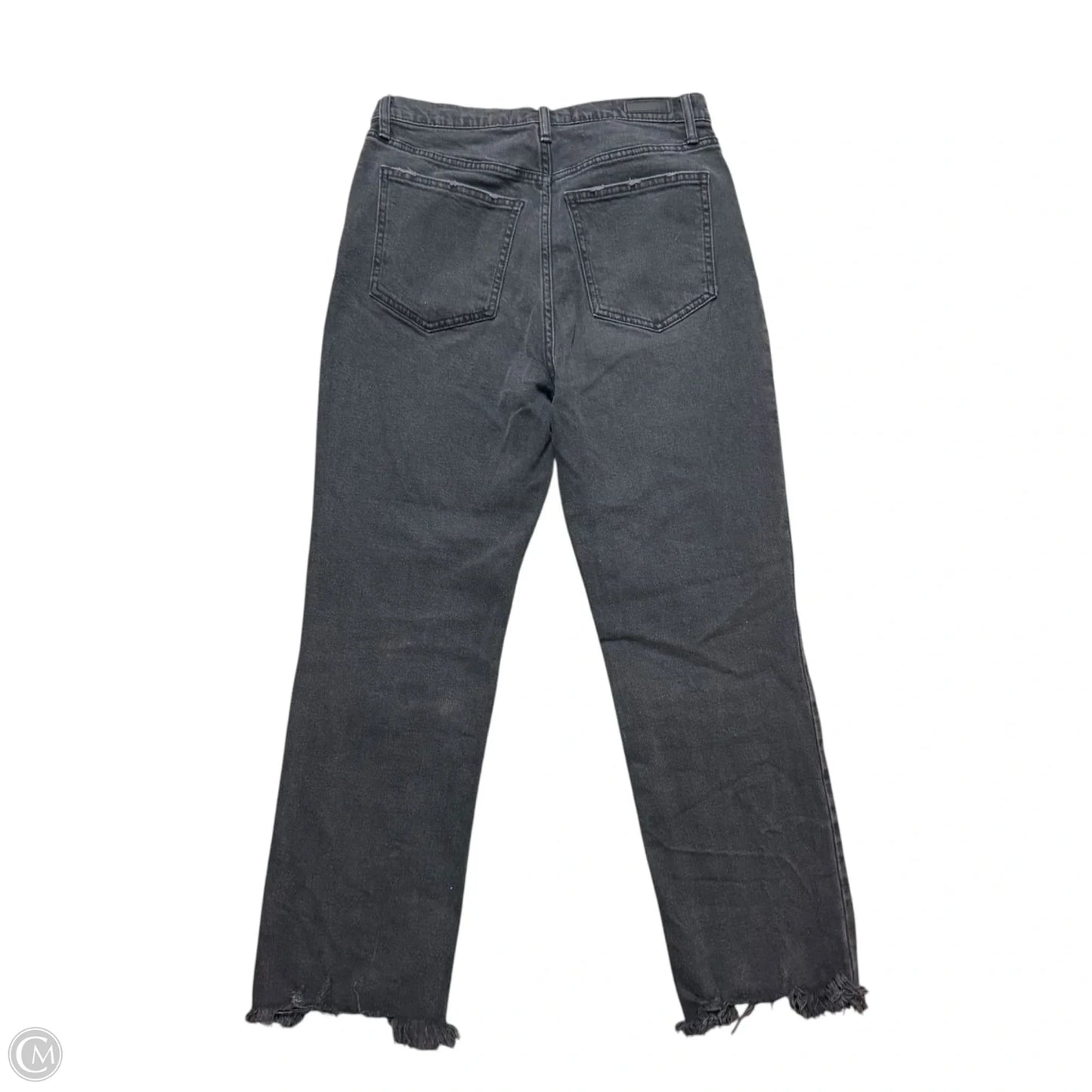 Jeans Straight By Abercrombie And Fitch In Black Denim, Size: 6