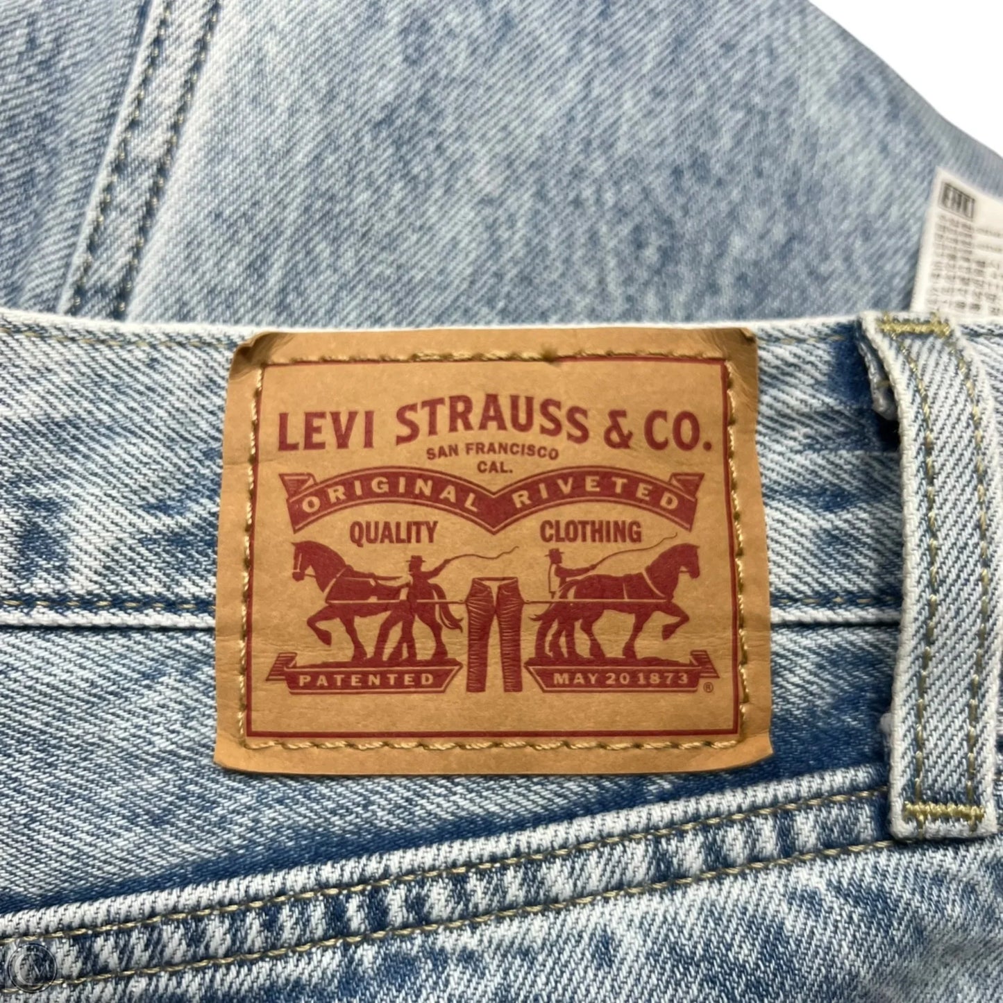 Jeans Straight By Levis In Blue Denim, Size: 4
