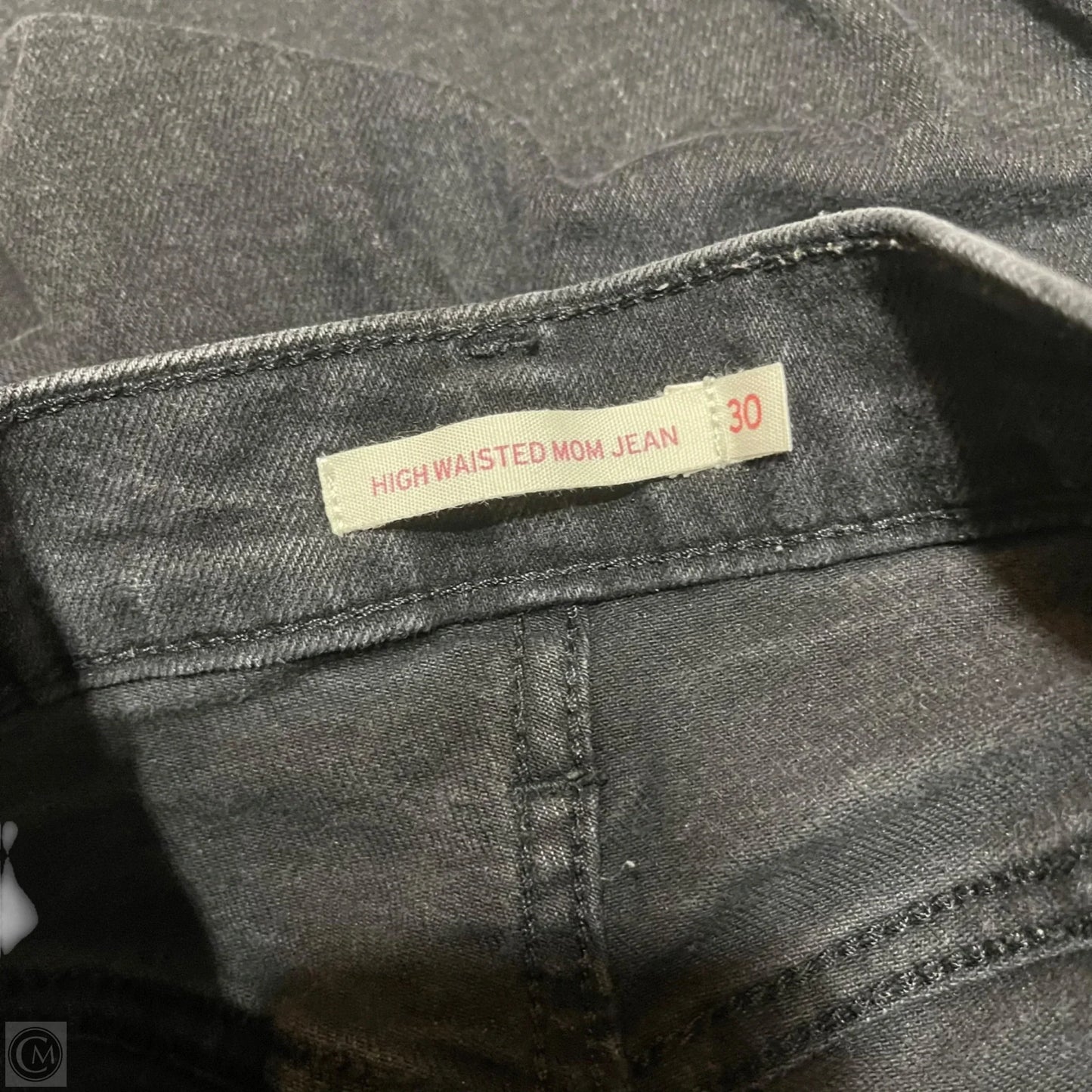 Jeans Straight By Levis In Black Denim, Size: 10