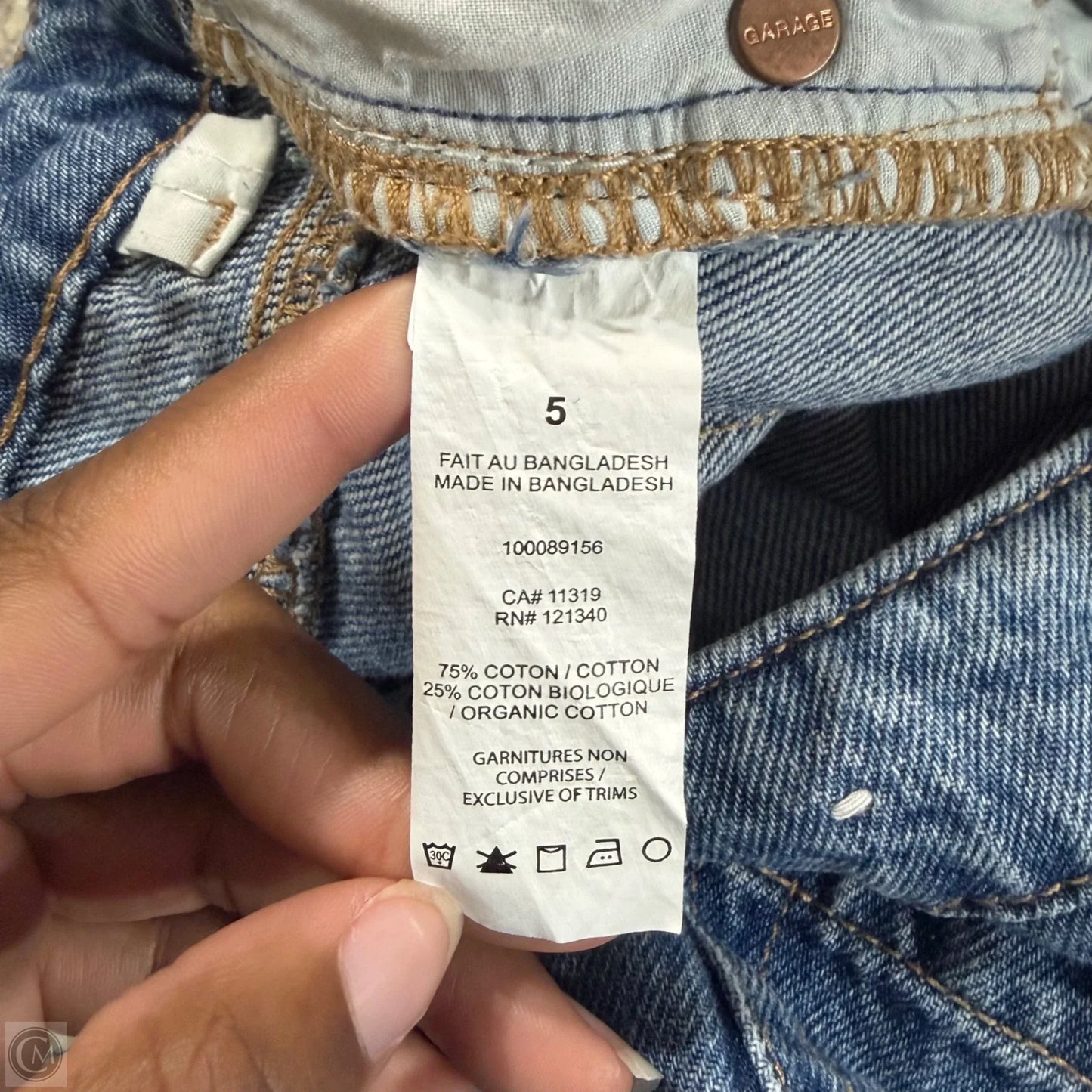 Jeans Straight By Garage In Blue Denim, Size: 4