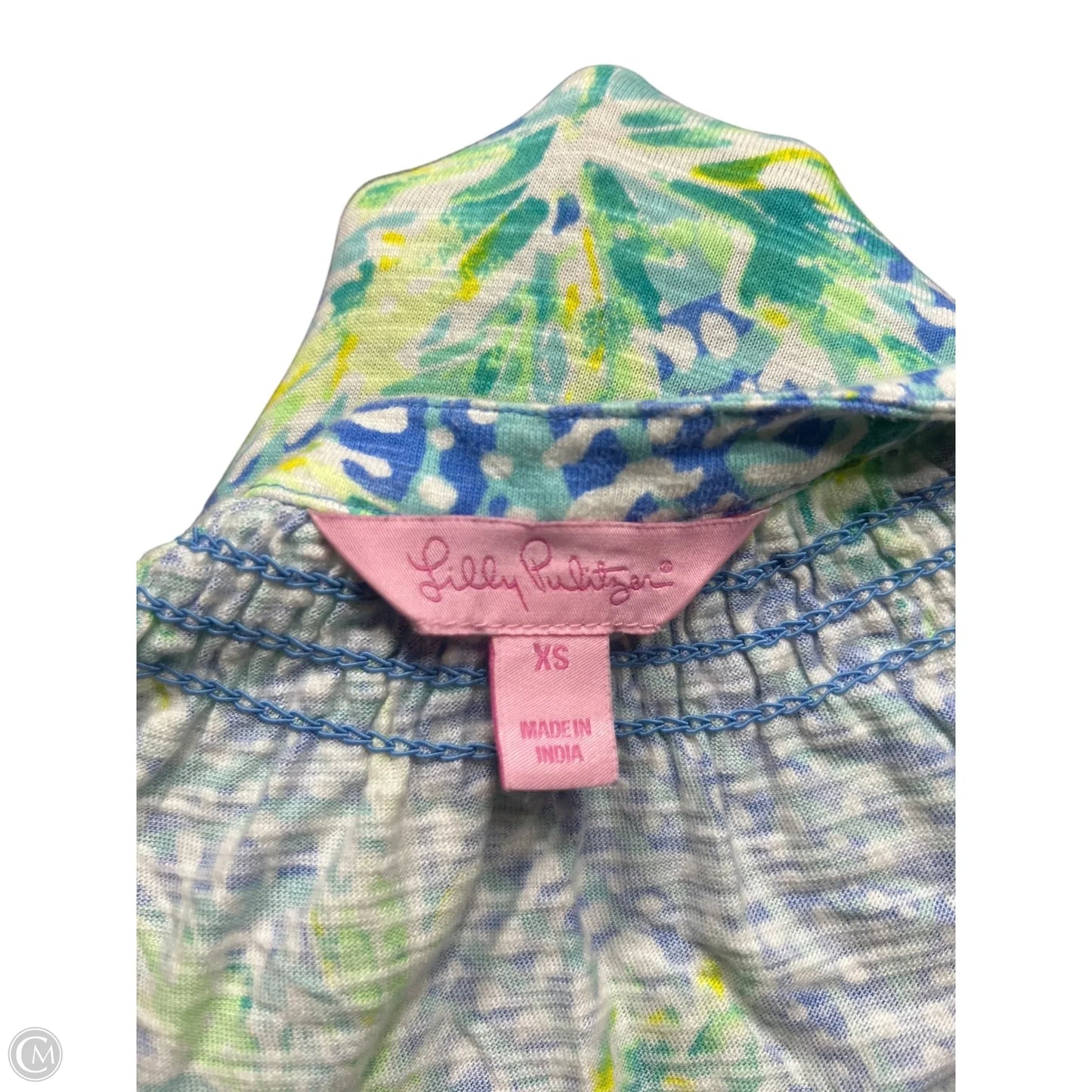 Dress Designer By Lilly Pulitzer In Blue & Green, Size: Xs
