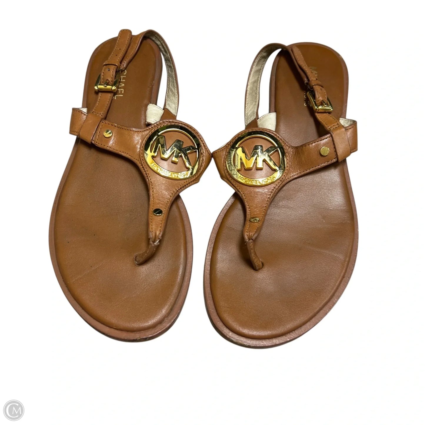 Sandals Flats By Michael By Michael Kors In Brown, Size: 9.5
