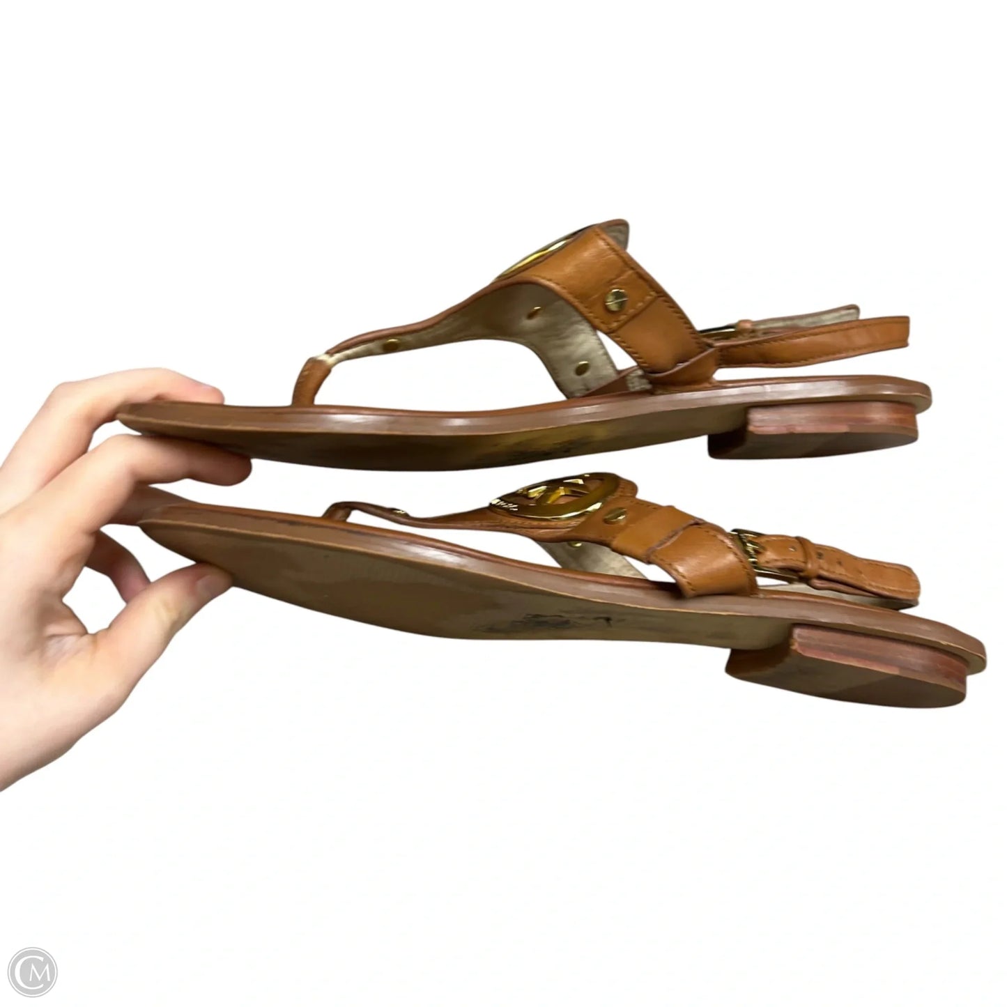 Sandals Flats By Michael By Michael Kors In Brown, Size: 9.5
