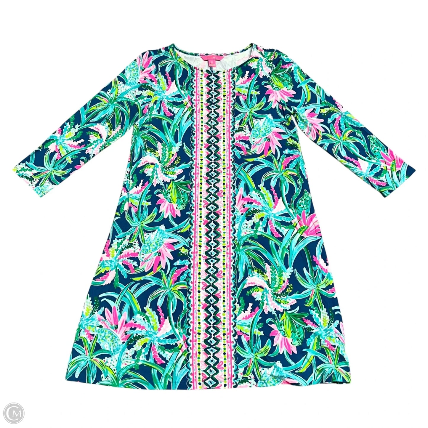 Dress Designer By Lilly Pulitzer In Green & Pink, Size: M
