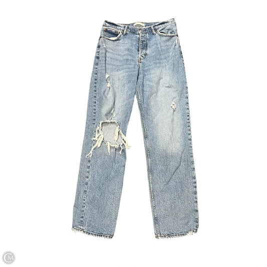 Jeans Straight By Abercrombie And Fitch In Blue Denim, Size: 8