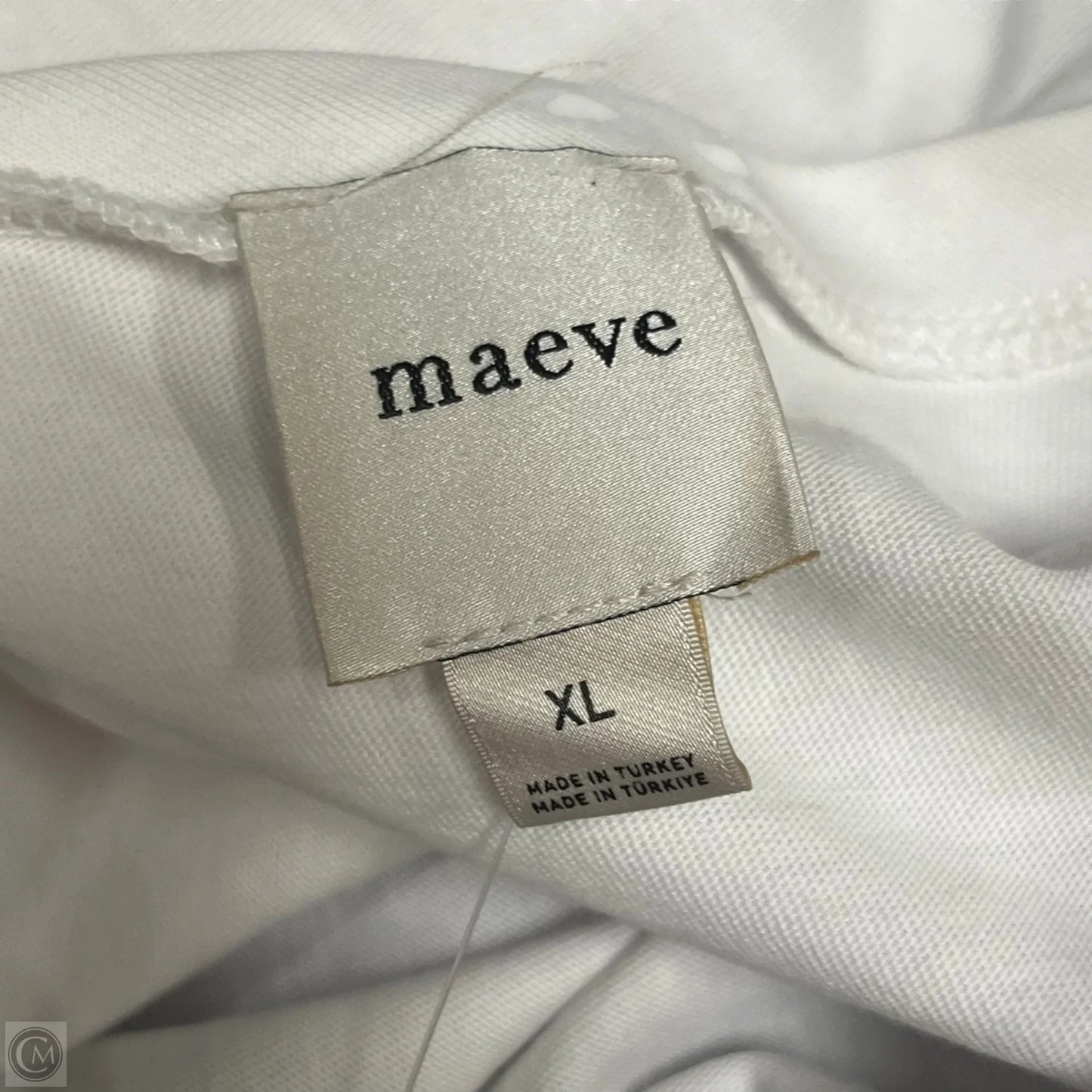 Top Long Sleeve By Maeve In Grey & White, Size: Xl