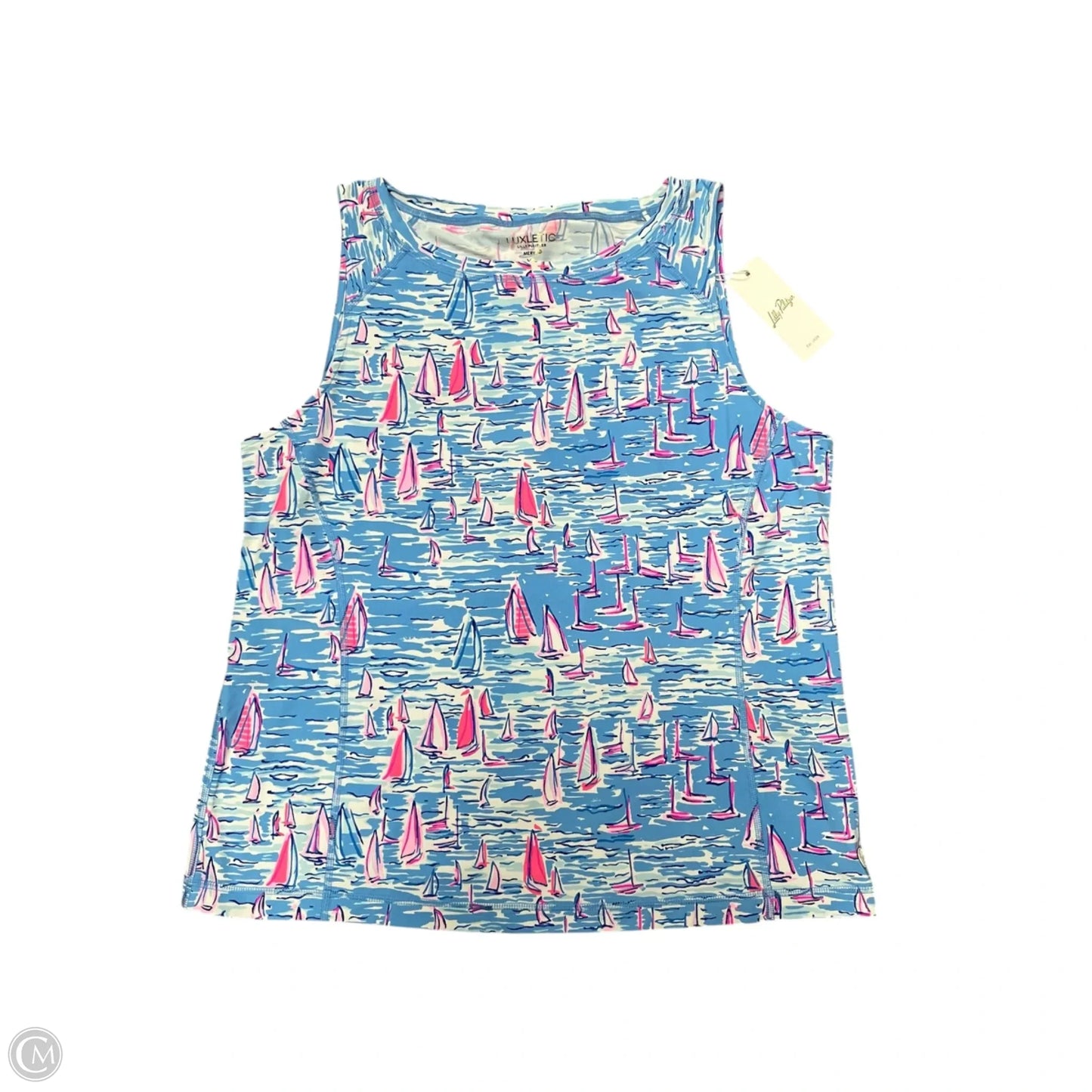 Top Sleeveless Designer By Lilly Pulitzer In Blue, Size: Xl