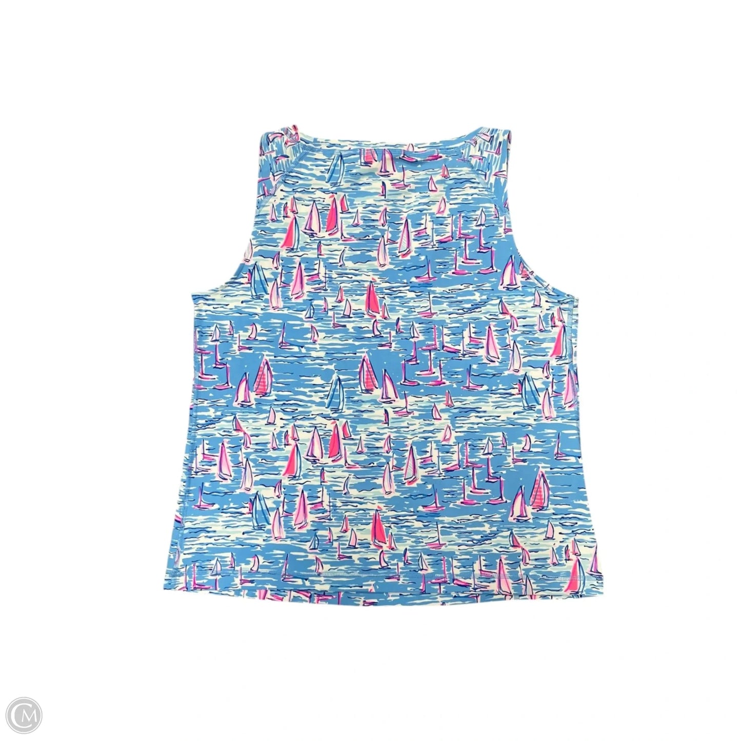 Top Sleeveless Designer By Lilly Pulitzer In Blue, Size: Xl