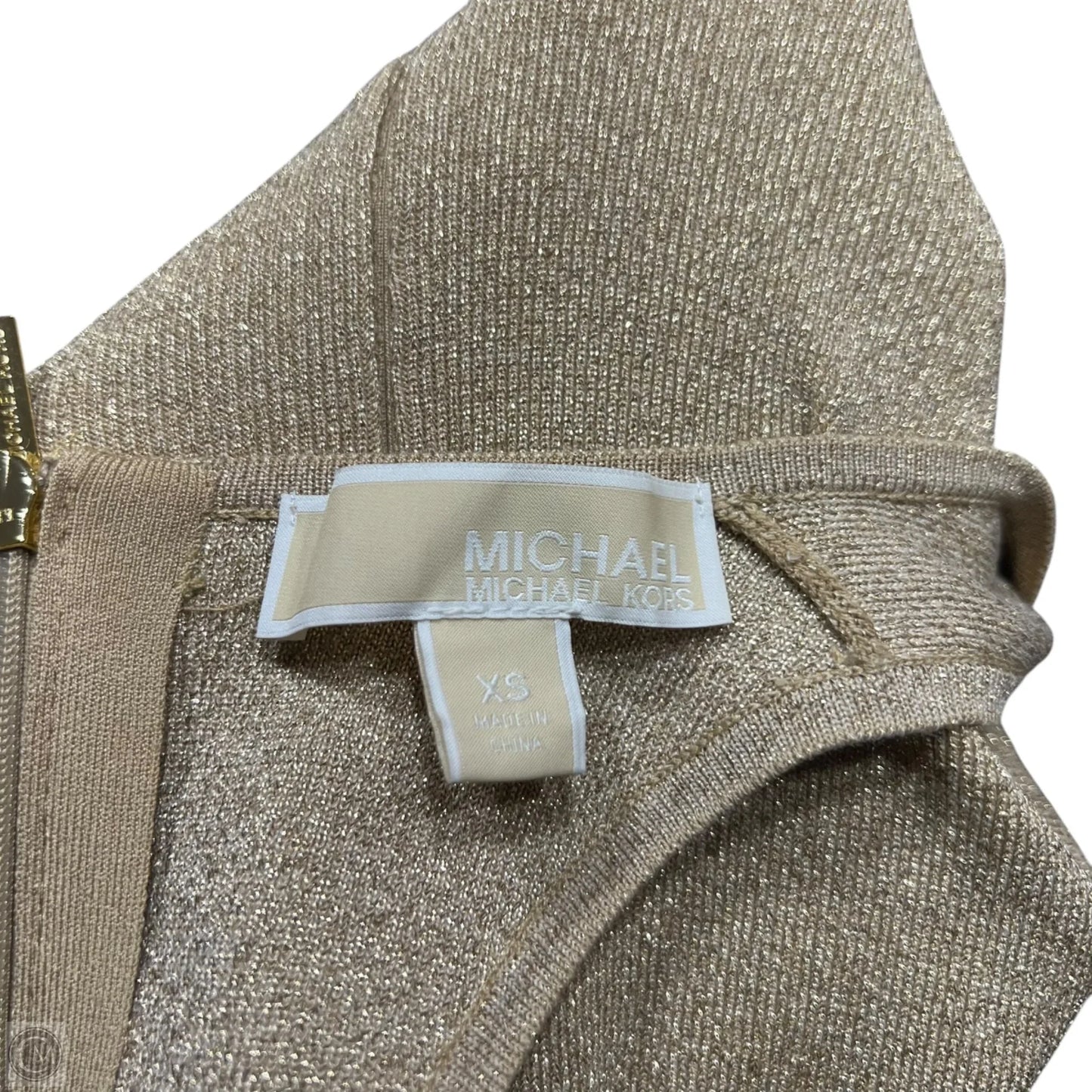 Dress Casual Midi By Michael By Michael Kors In Gold, Size: Xs