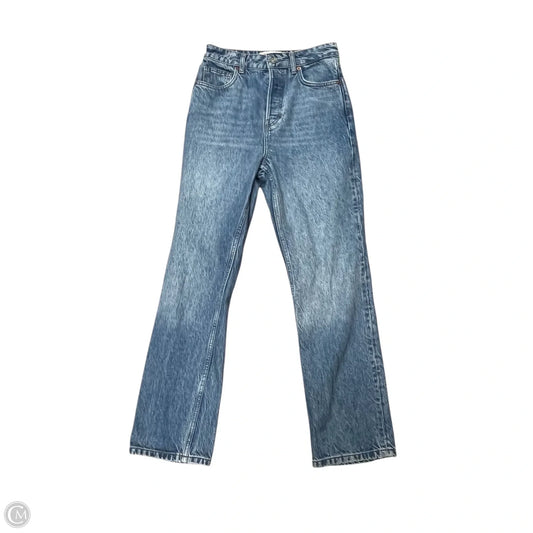 Jeans Straight By Reformation In Blue Denim, Size: 4