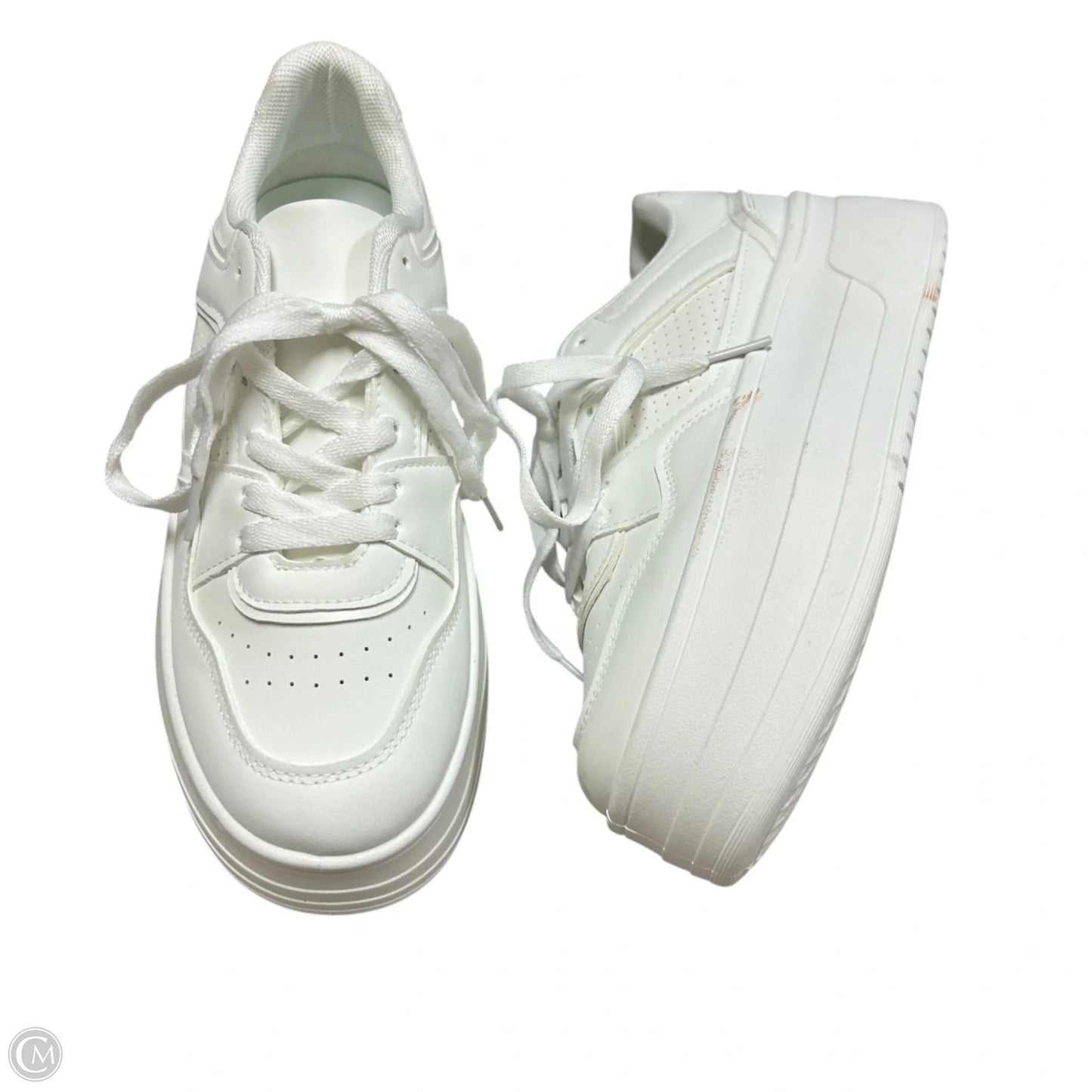 Shoes Sneakers Platform In White, Size: 7.5