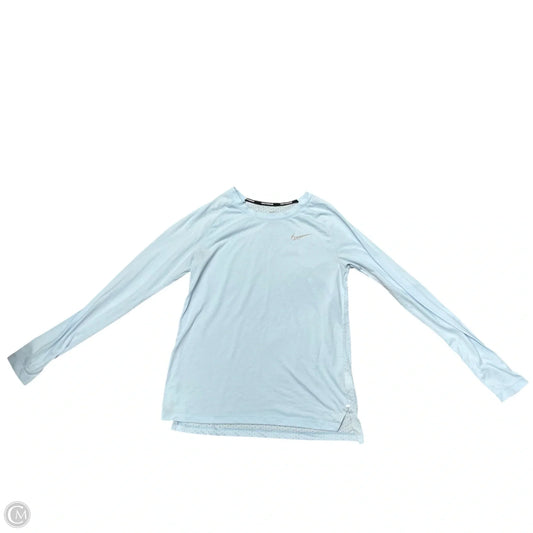 Athletic Top Long Sleeve Crewneck By Nike In Blue, Size: S