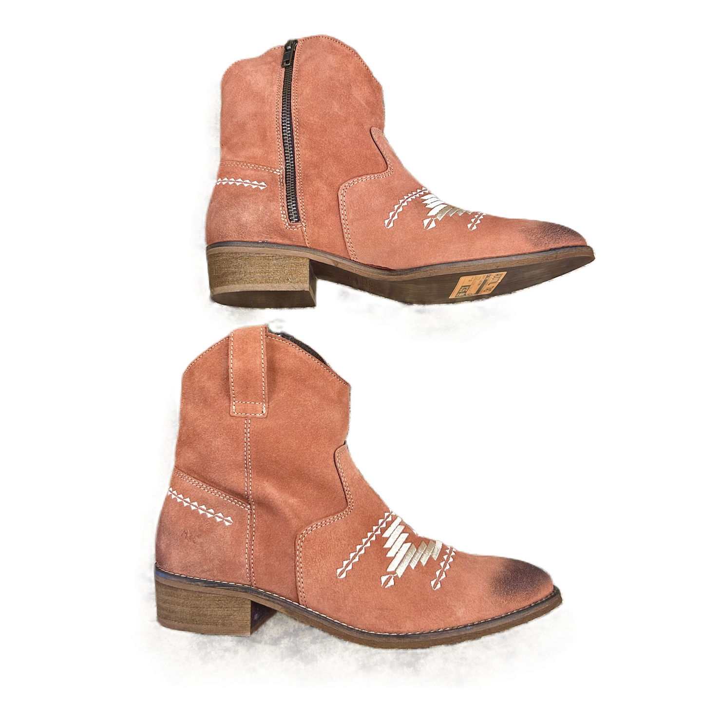 Orange Boots Western By Musse and Cloud, Size: 10