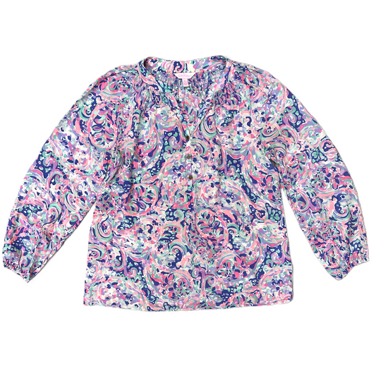 Top Long Sleeve Designer By Lilly Pulitzer In Multi-colored, Size: M