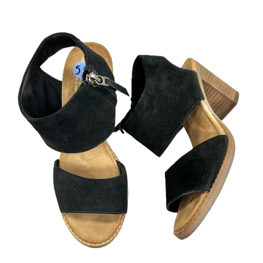 Sandals Heels Block By Toms In Black, Size: 5.5