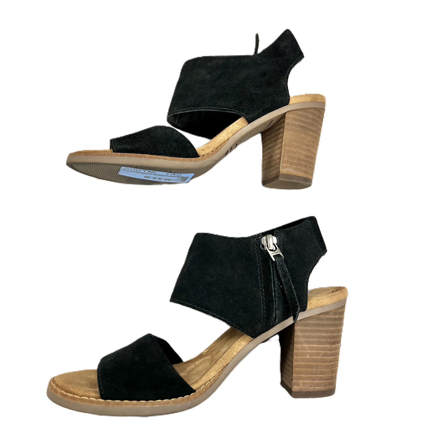 Sandals Heels Block By Toms In Black, Size: 5.5