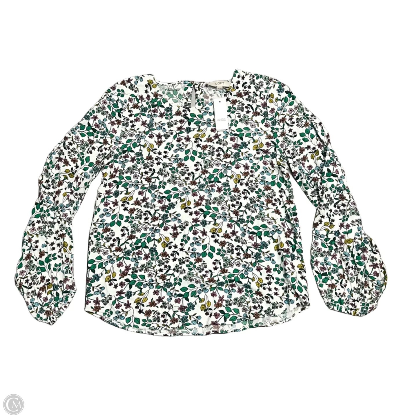 Top Long Sleeve By Loft In Floral Print, Size: Xs