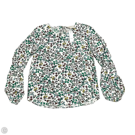 Top Long Sleeve By Loft In Floral Print, Size: Xs
