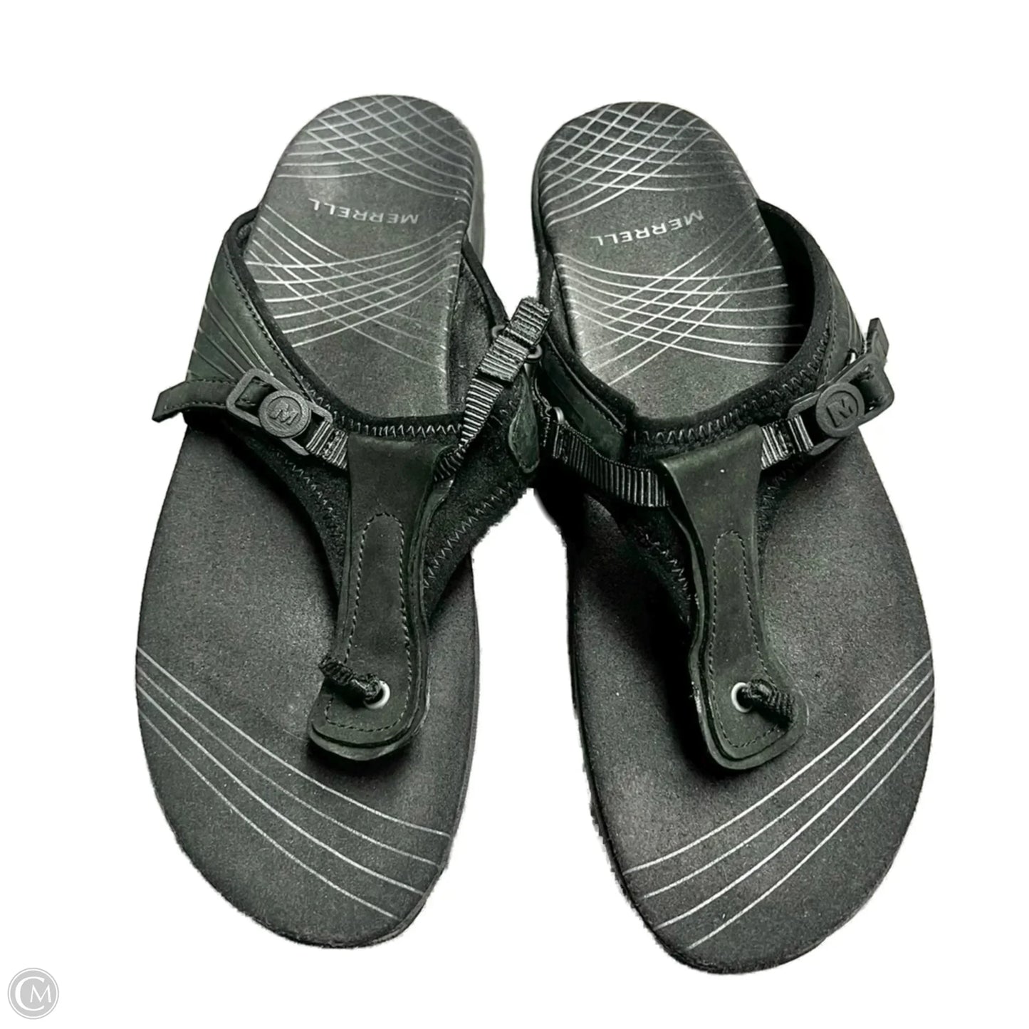 Sandals Flip Flops By Merrell In Black, Size: 6