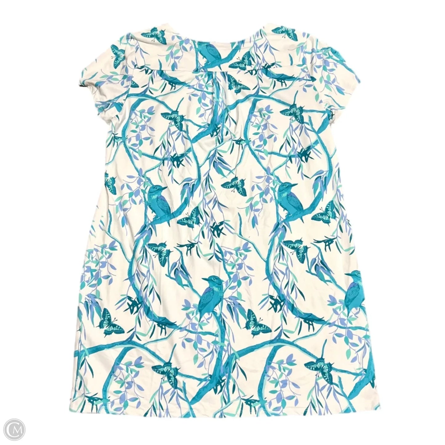 Dress Casual Short By Jude Connally In Blue & White, Size: Xxl