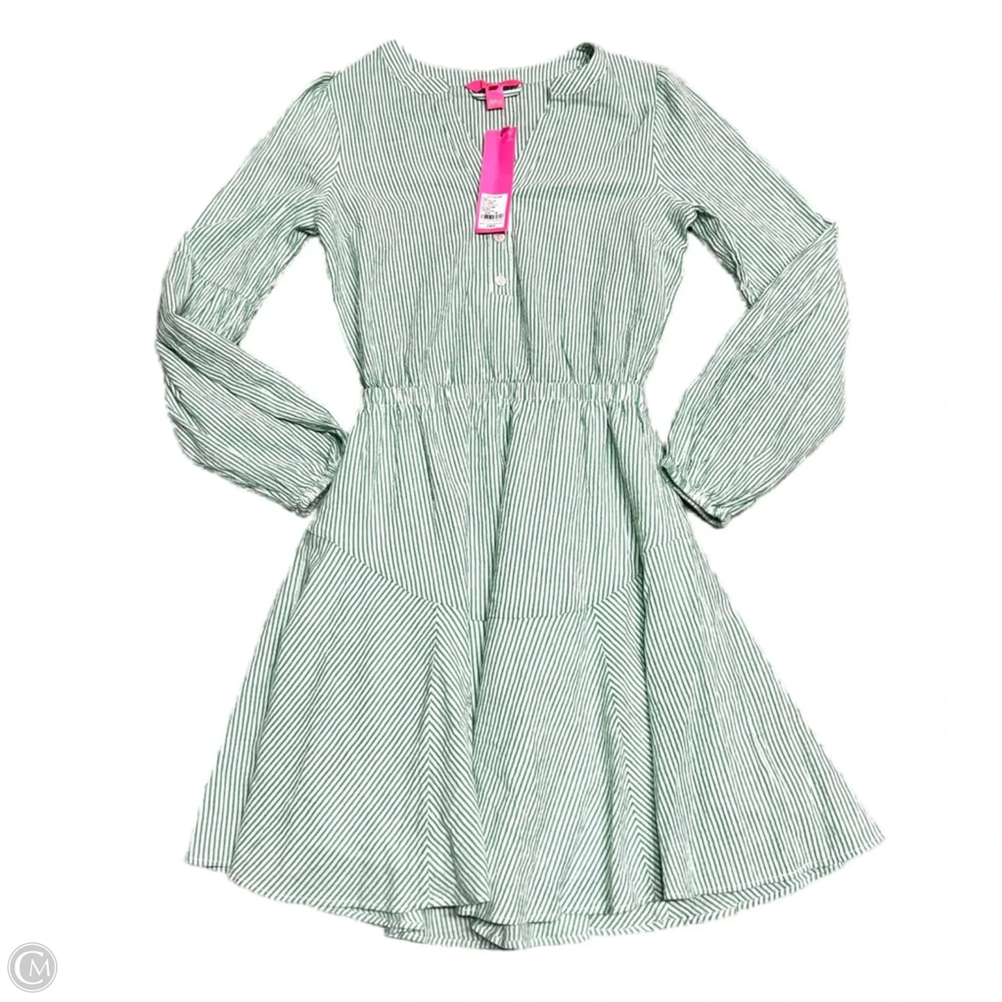 Dress Designer By Lilly Pulitzer In Green & White, Size: Xxs