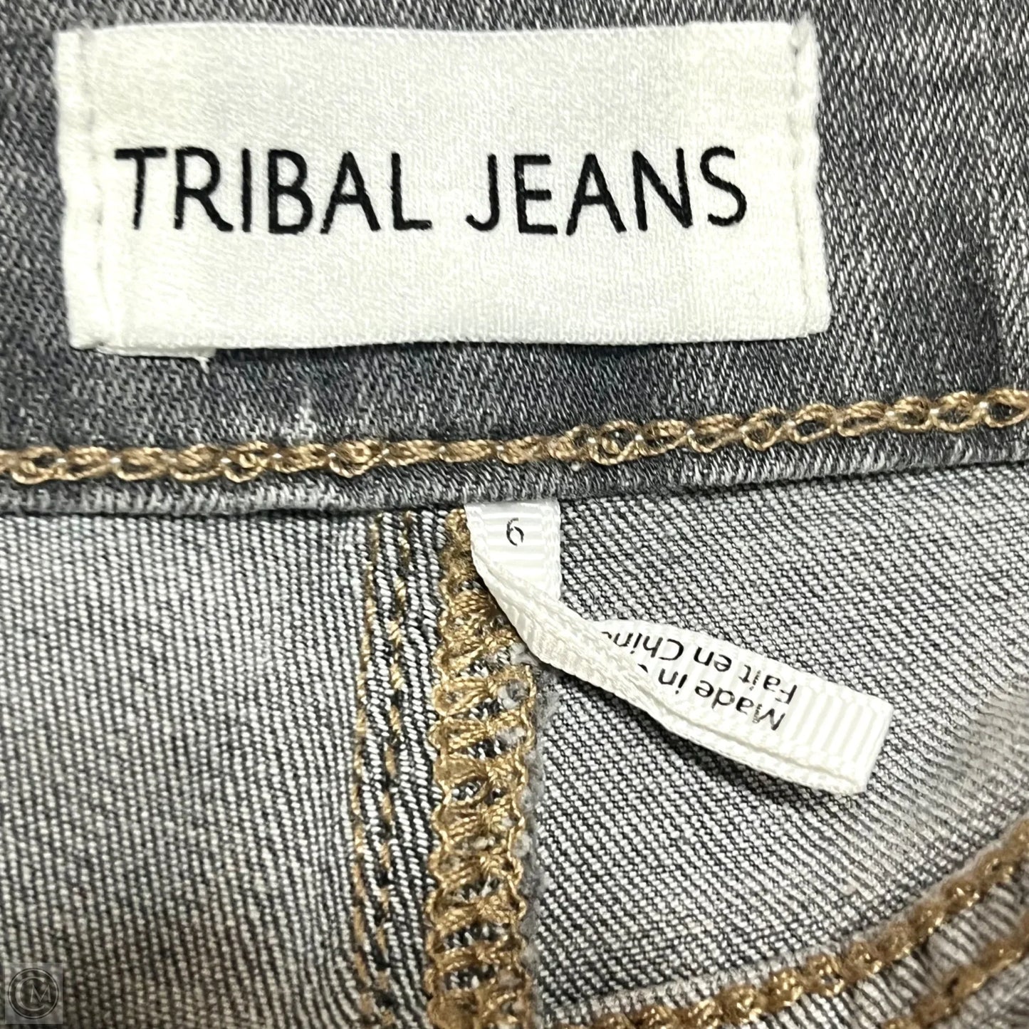Jeans Cropped By Tribal In Grey, Size: 6