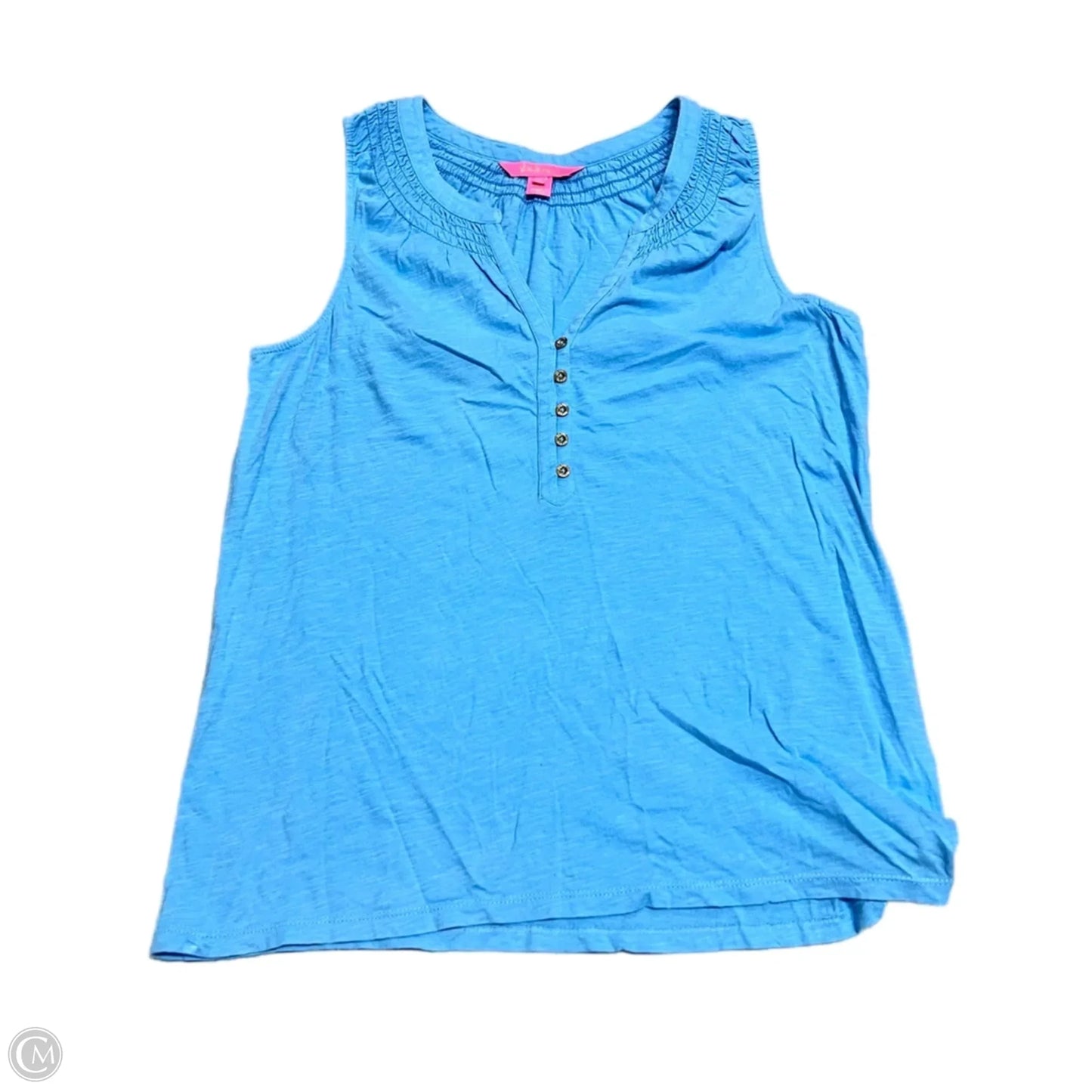 Top Sleeveless Designer By Lilly Pulitzer In Blue, Size: M